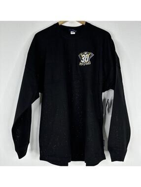 Anaheim Ducks Spirit Jersey Sparkle Crew Neck Shirt Womens Black NEW (SMALL)